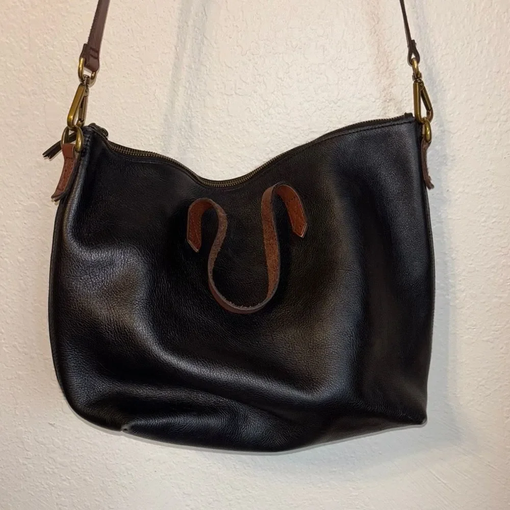 Madewell Leather Zip Top Tote